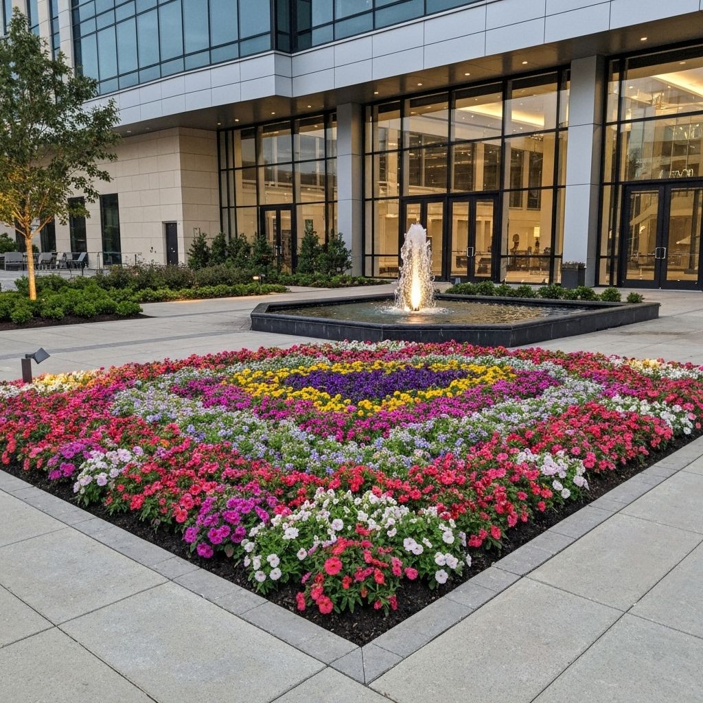 Commercial landscape installation